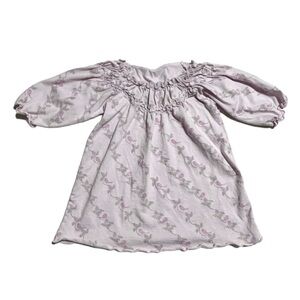 Feather Baby birds & ruffles dress 3-6m